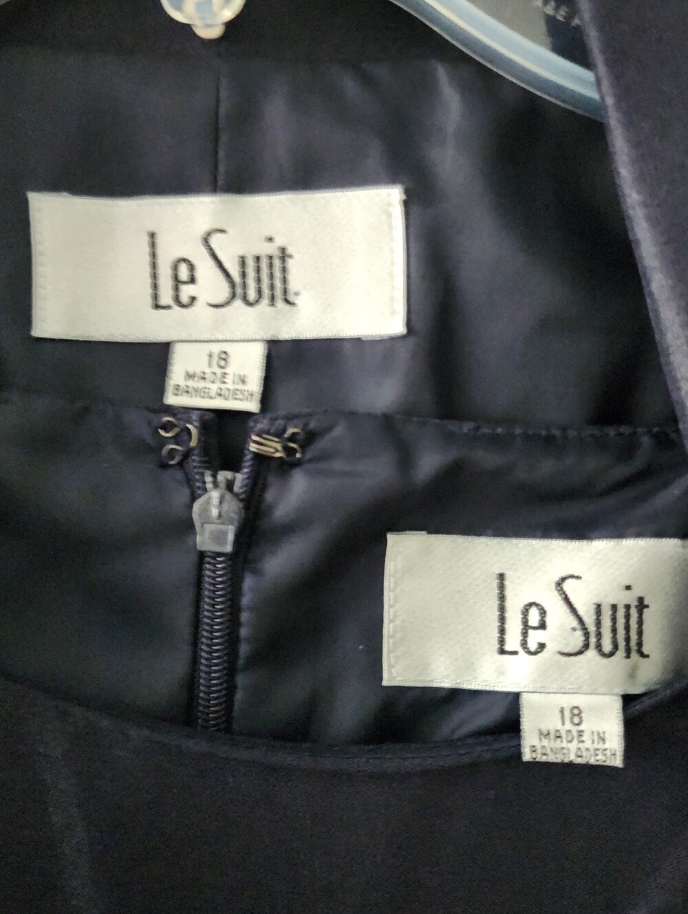 Le Suit Women's Navy Blue Jacket And Dress. - Picture 11 of 16